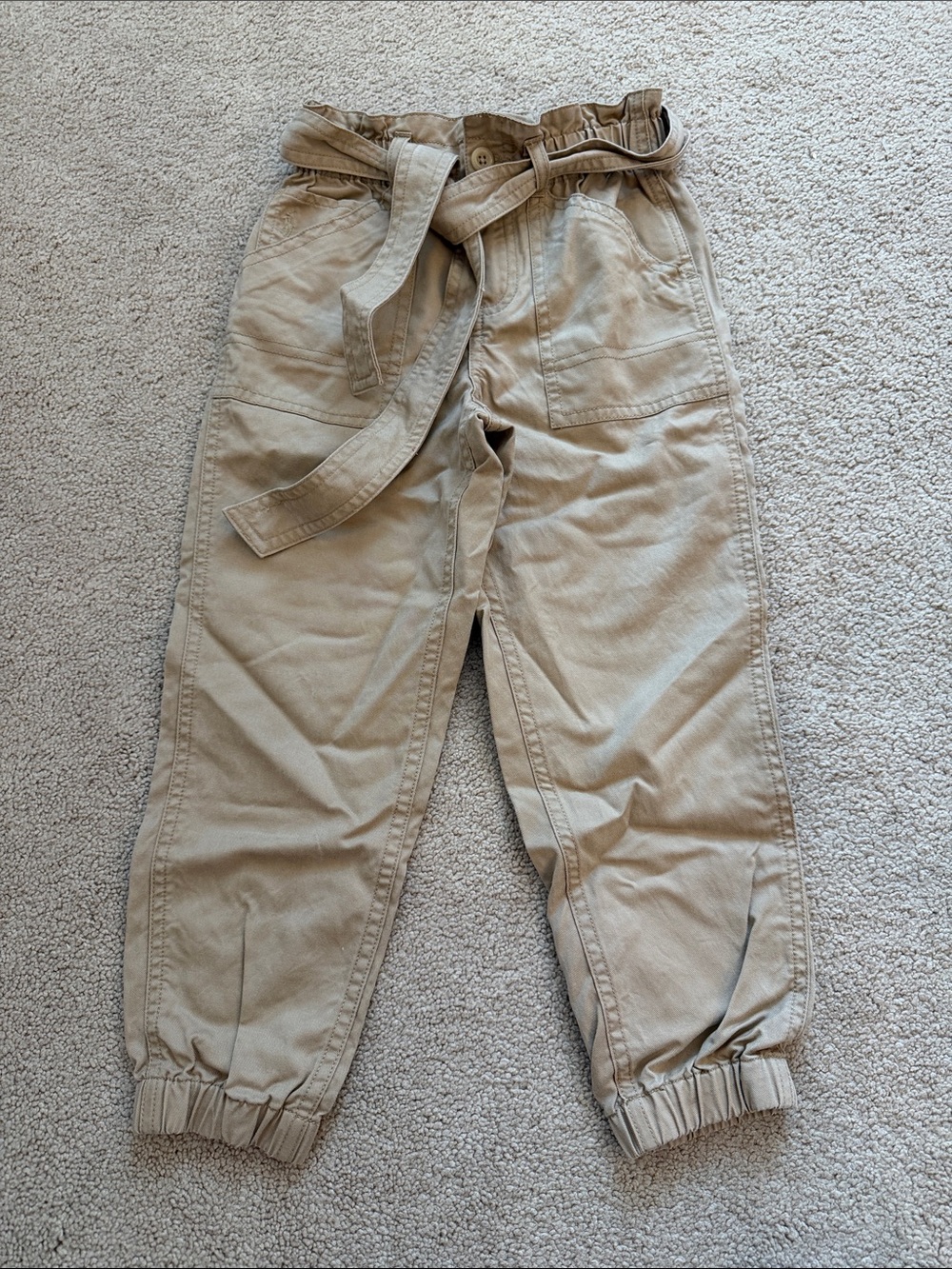 Polo by Ralph Lauren Khaki/Tan Paperbag Waist Kids Jeans